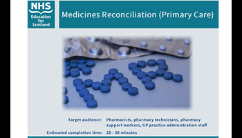 New Resource: Medicines Reconciliation (Primary Care) image