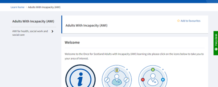 New TURAS Learn Zone – Adults with Incapacity image New TURAS Learn Zone – Adults with Incapacity