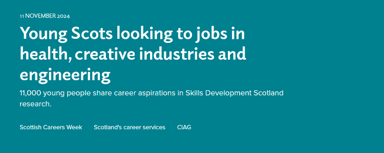 Young Scots looking to jobs in health, creative industries and engineering image Young Scots looking to jobs in health, creative industries and engineering